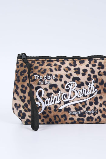 Saint Barth Pochette Aline Leopard Donna - 2