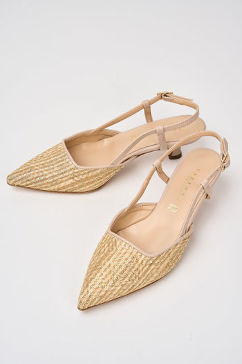 Slingback Beige+nude Donna - 6