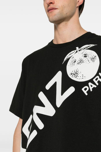 T-shirt Nero Uomo Logo Arancia - 2
