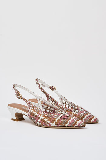 Slingback White Pink Donna - 2