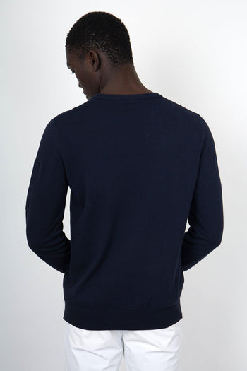 Maglia Cotone Crepe Blu - 4