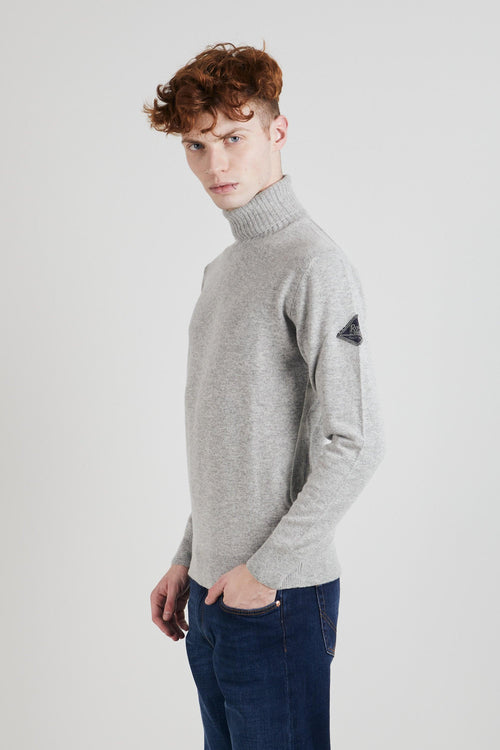 Turtle Neck Wool&ws Fin. 12 Grigio Uomo - 1