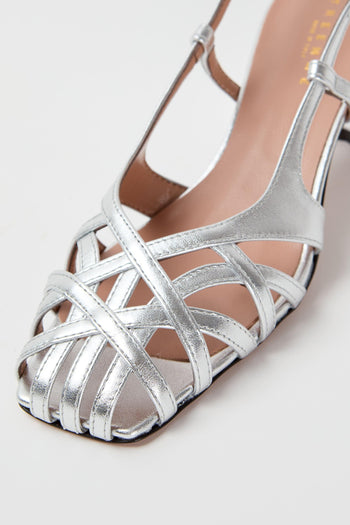 Slingback Argento Donna - 6