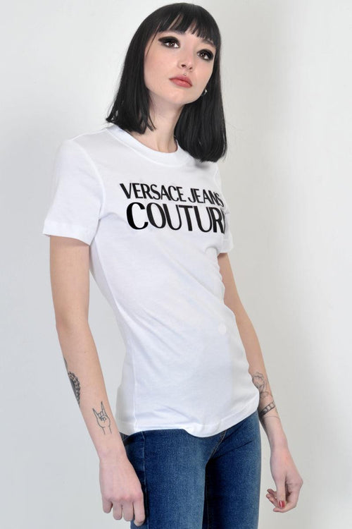 T-shirt bianca con logo