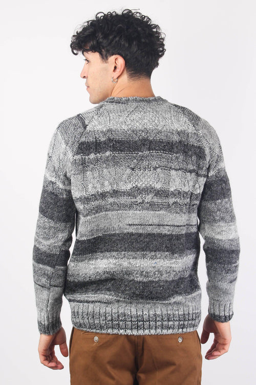 Maglia Treccia Multicolor Grey - 2