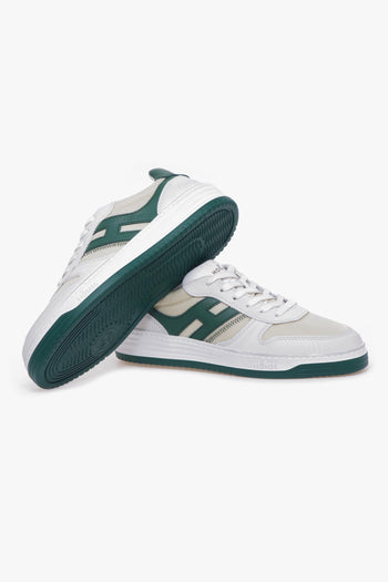 Sneaker H630 basket low in pelle e tessuto vintage - 4