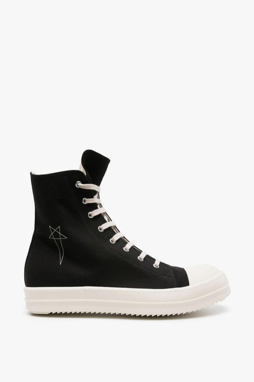 Scarpa Nero Uomo alte con ricamo Pentagram
