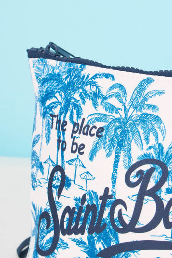 Pochette Fantasia Palme Bianco/blu - 4