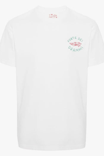 Saint Barth T-shirt Bianco Uomo Motivo Dei Drammi - 5