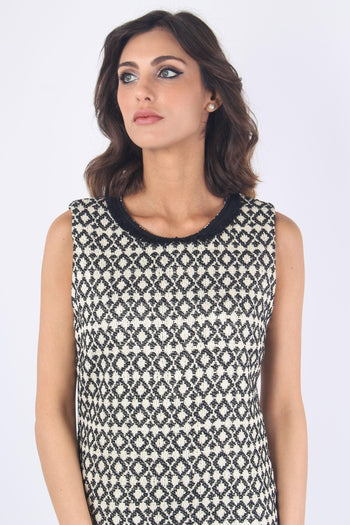 Tubino Tessuto Chanel Bianco/nero - 8