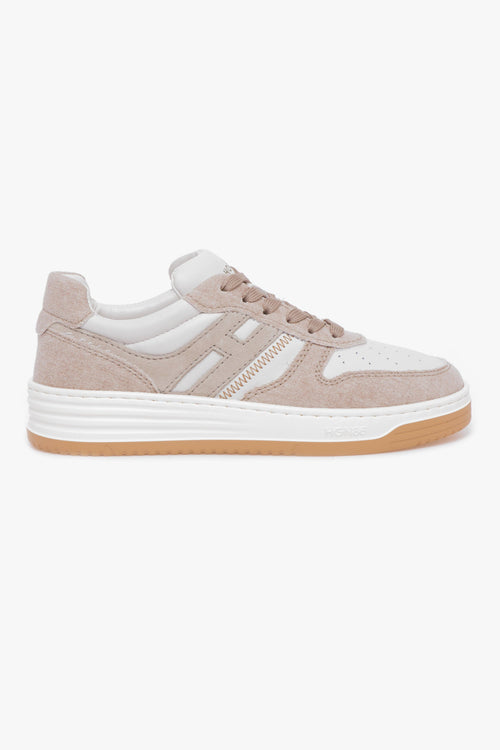 Sneaker H630 basket low in pelle e canvas