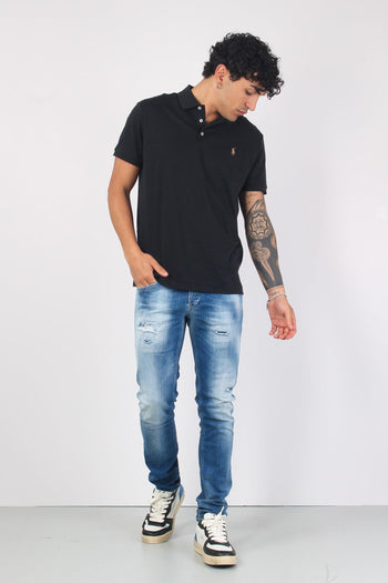 Polo Cotone Manica Corta Black - 3