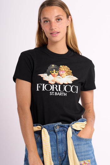 Saint Barth T-shirt Fiorucci Nero Donna - 3