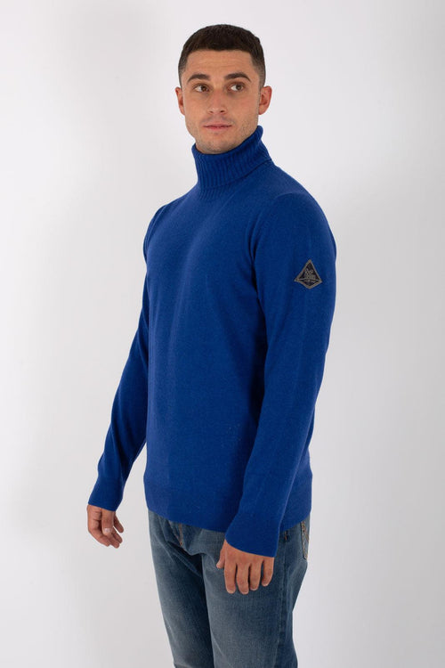 Turtle Neck Wool & Cashmere Blu Uomo