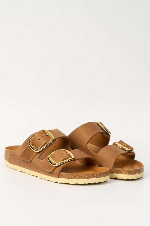 Ciabatta Arizona Big Buckle Cognac Donna - 2