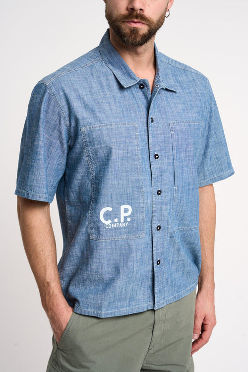 Camicia con logo in Chambray - 2