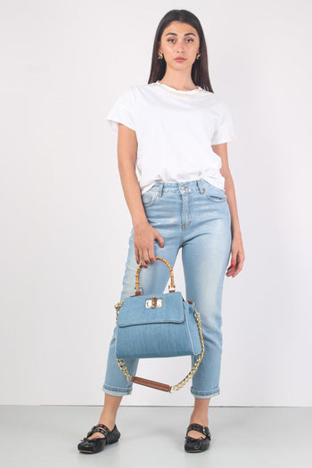 T-shirt Perle Collo Bianco - 2