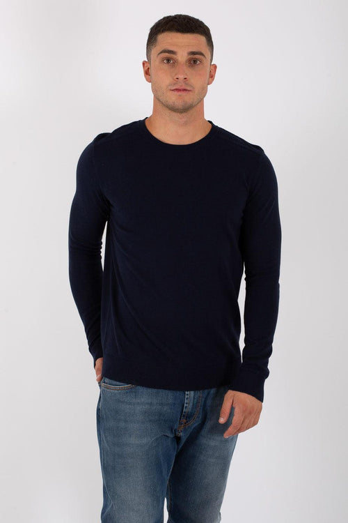 Pull Cotone Girocollo Noos Blu Uomo - 2