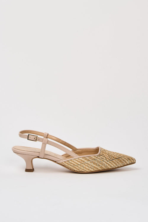 Slingback Beige+nude Donna