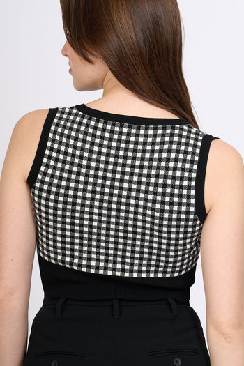Top Veleno Cropped Bianco/Nero Donna - 6