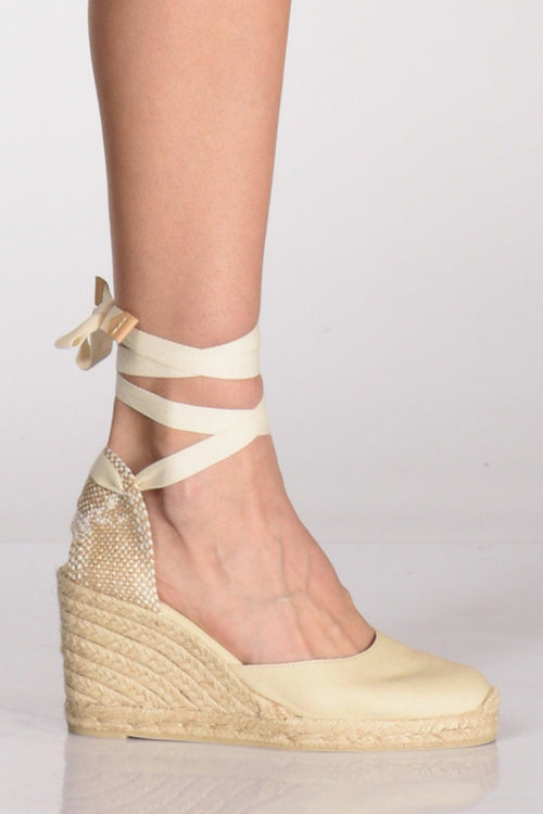 Espadrillas Zeppa Beige Chiaro/beige Donna