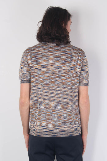 Polo Filo Melange Blue/rust - 3