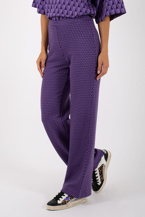 Pantalone Dritto Viola Donna - 2