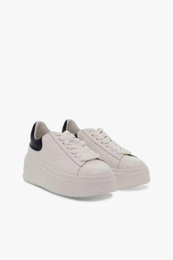 Sneakers MOBY in nappa bianco e nero - 5