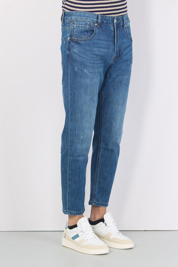 Denim Carrot Micro Rotture Jeans - 4