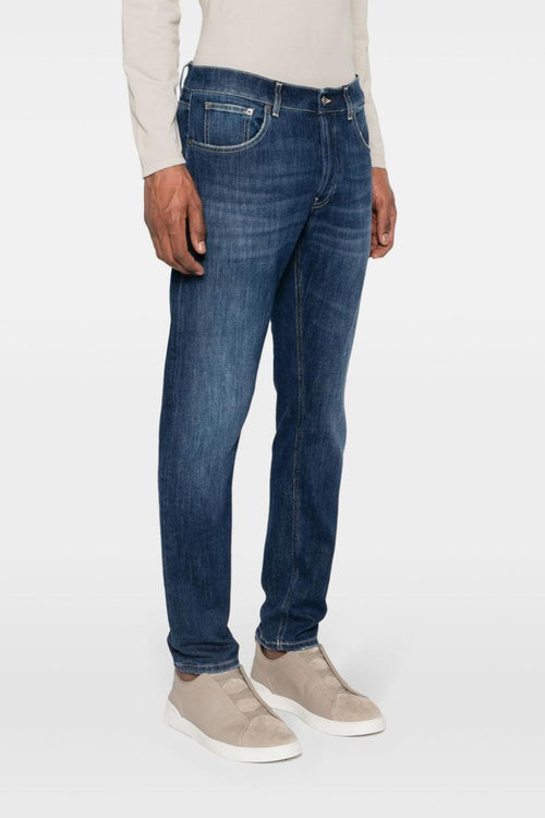 Jeans Blu Uomo slim Dian a vita bassa - 1