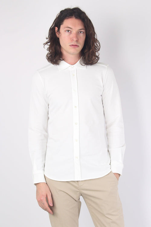 Camicia Piquet Leggera Latte