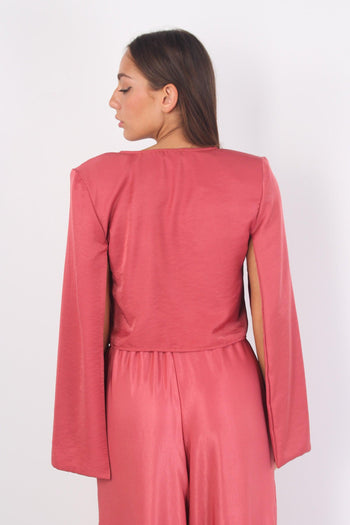 Blusa Spallone Manica Aperta Fard - 4