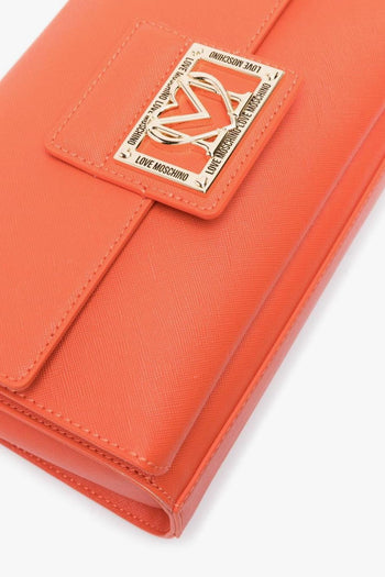 Borsa Rosso Donna a spalla con placca logo - 3