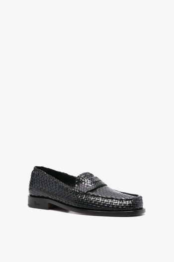 Scarpa Nero Uomo Design Intrecciato - 4