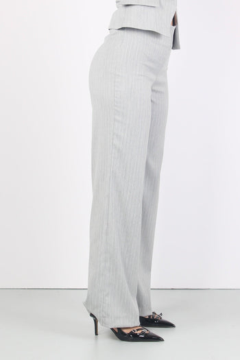 Pantalone Palazzo Gessato Grigio - 4