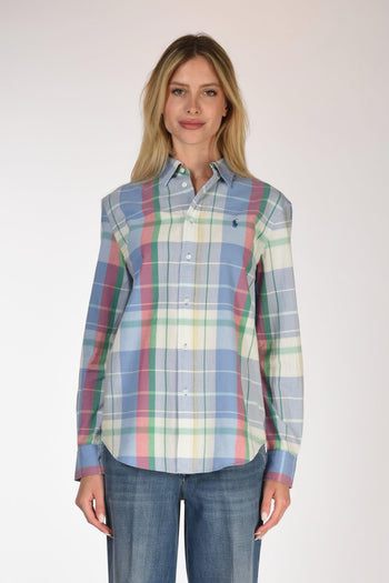 Camicia Madras Azzurro/rosa/verde Donna - 2