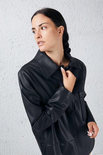 Giacca Oversize Eco Nero Donna - 4
