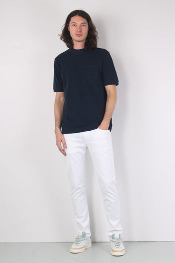 T-shirt Piquet Taschino Blu Navy - 4