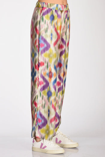 Pantalone Stampato Bianco/multicolor Donna - 4