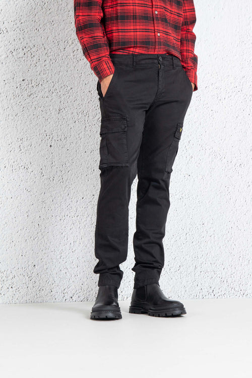 Pantalone Cargo Nero Uomo