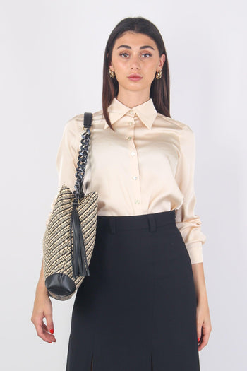 Camicia Effetto Raso Champagne - 2