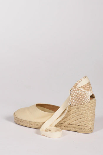 Espadrillas Zeppa Beige Chiaro/beige Donna - 4