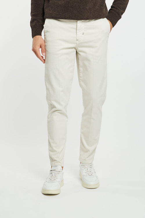 Pantalone chinos tricotina panna 233199-128