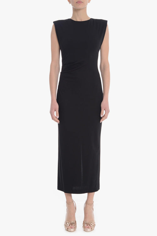 Abito Nero Donna Tubino Midi
