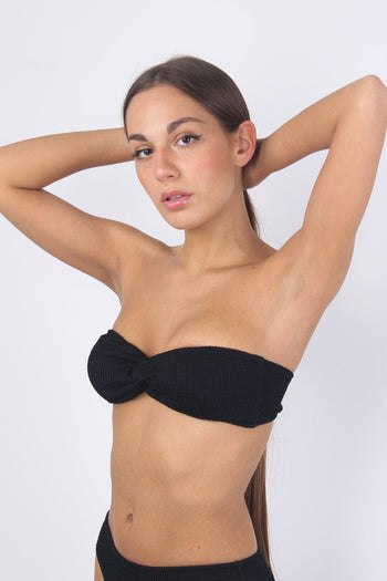 Costume Fascia Nodo Costine Nero - 2