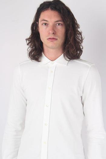 Camicia Piquet Leggera Latte - 8