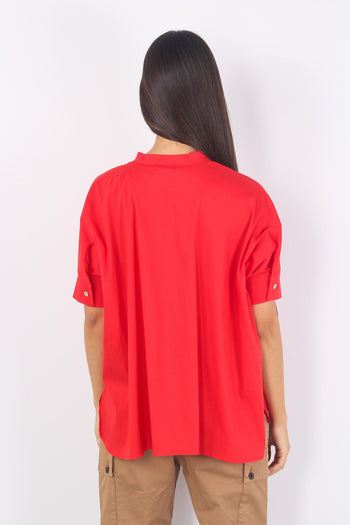 Camicia Coreana Mc Cotone Rosso - 3