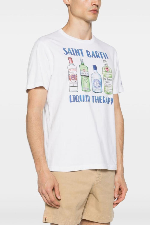 Saint Barth T-shirt Bianco Uomo Liquid Therapy - 2