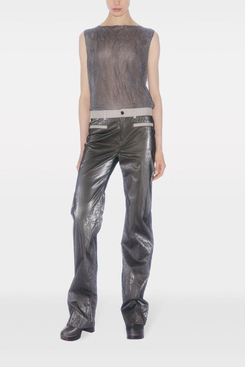 Pantalone Donna Effetto Metallico