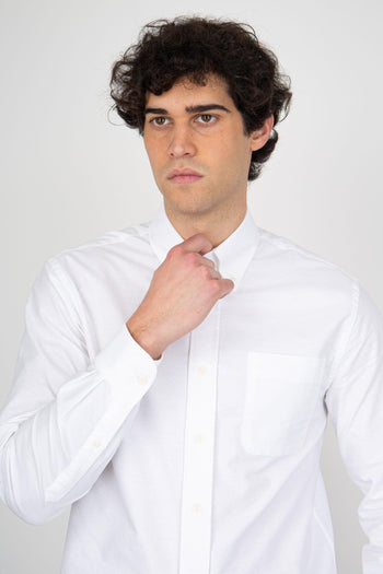 Camicia Whaleback Bianco Uomo - 5